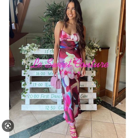 ZARA NEW WOMAN MIDI STRAPPY PRINTED CAMISOLE DRESS XS 7814/157 - Picture 4 of 5